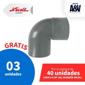 codo 4x90 desague nicoll
