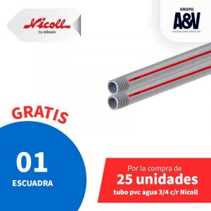 tubo agua 3/4 c/r nicoll